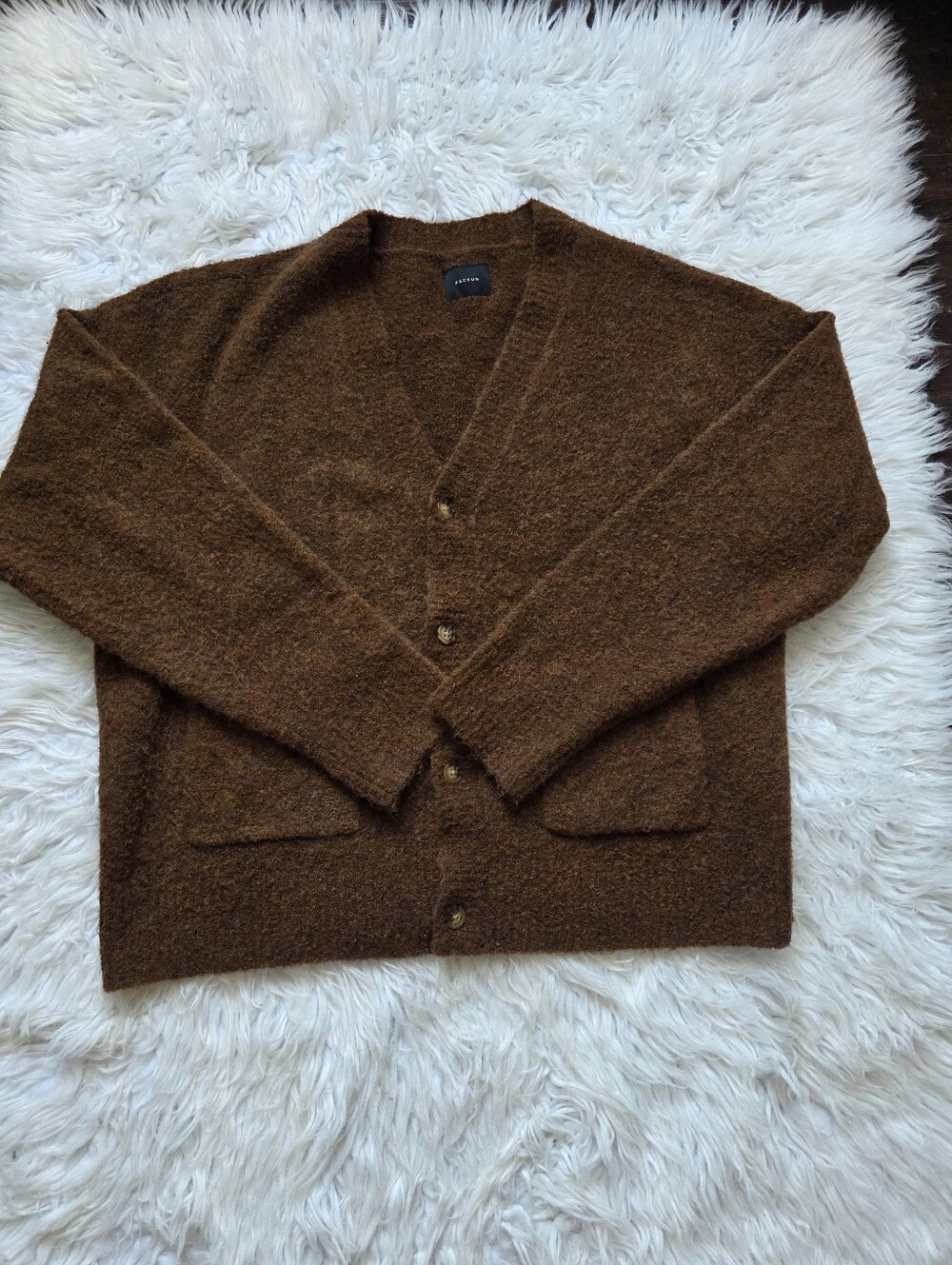 PacSun Brown V-Neck Button Cardigan